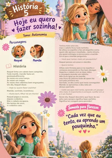 Página impressa da História 1, Quando eu digo não, eu ainda sou amada